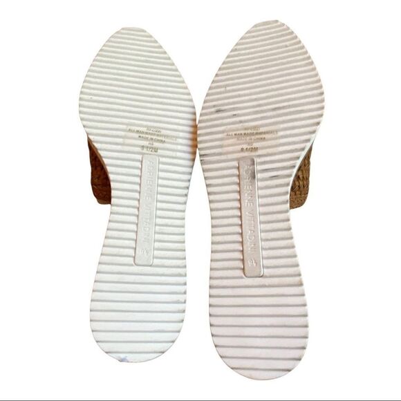 Adrienne Vittadini Lizzi Basket Weave Mules Shoes Sz 9.5 NEW - Picture 5 of 5